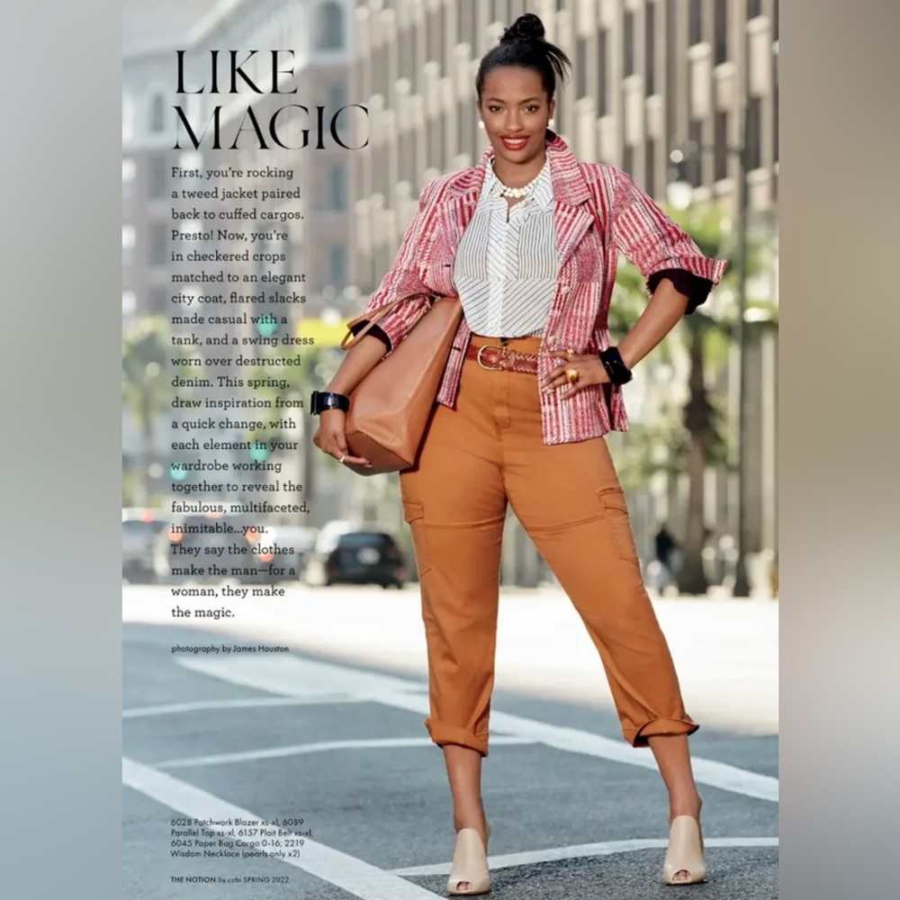 Cabi Red Patchwork Nautical Blazer Jacket Style 6… - image 2